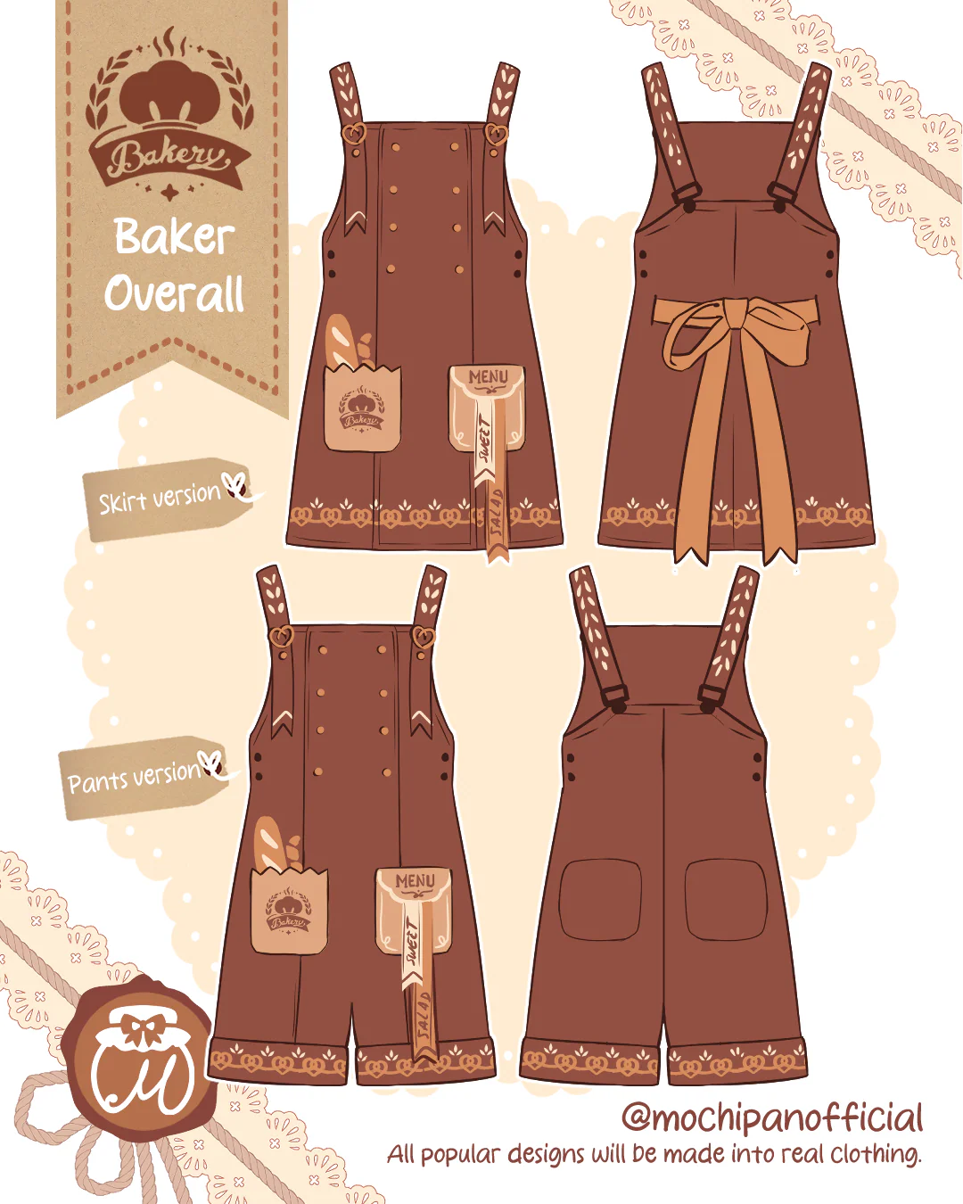 Baker's Overalls Dress (100% Cotton) - Image 9