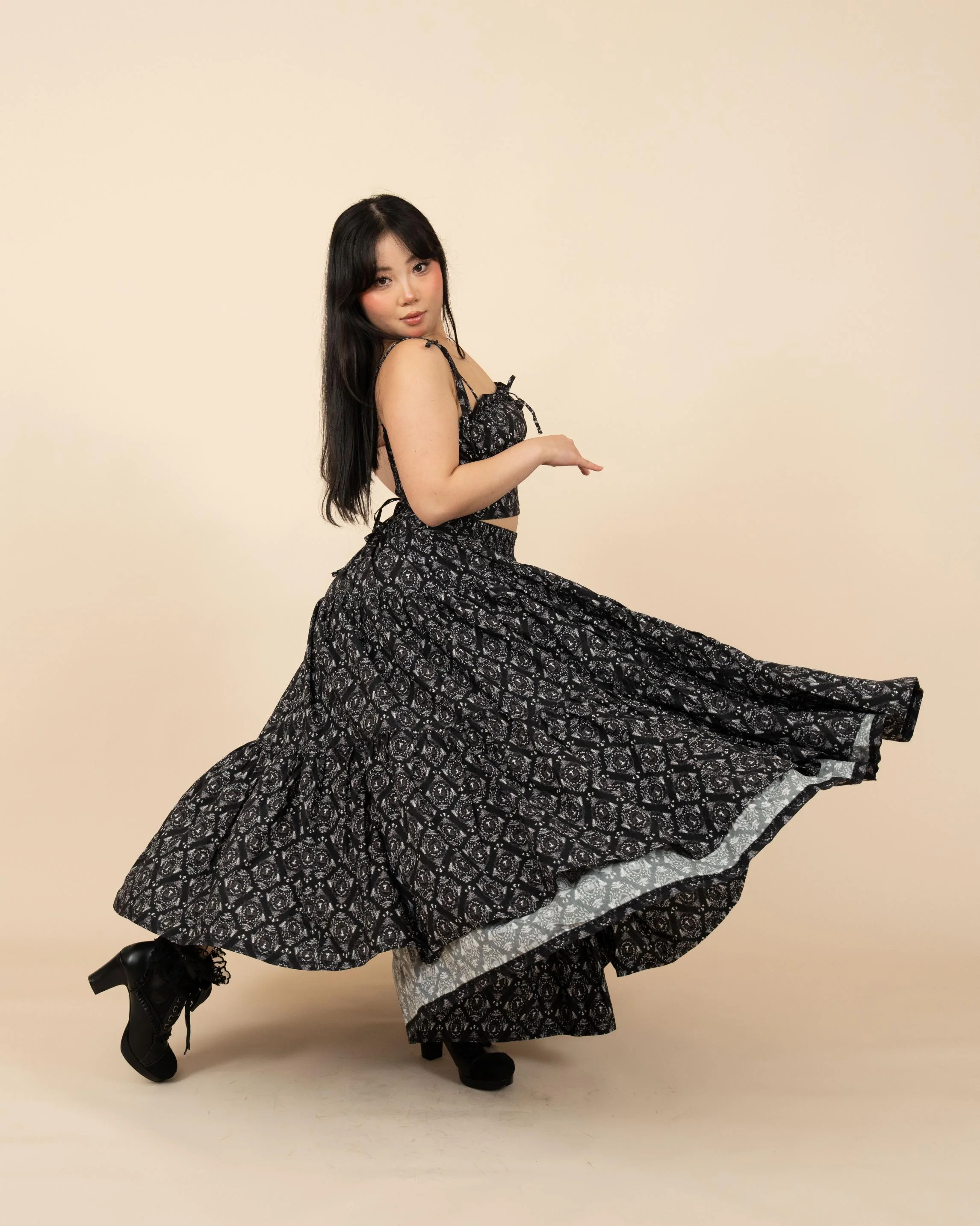 (Pre-Order) Black Damask Mushroom Top (ESD April 5th-11th) - Image 12