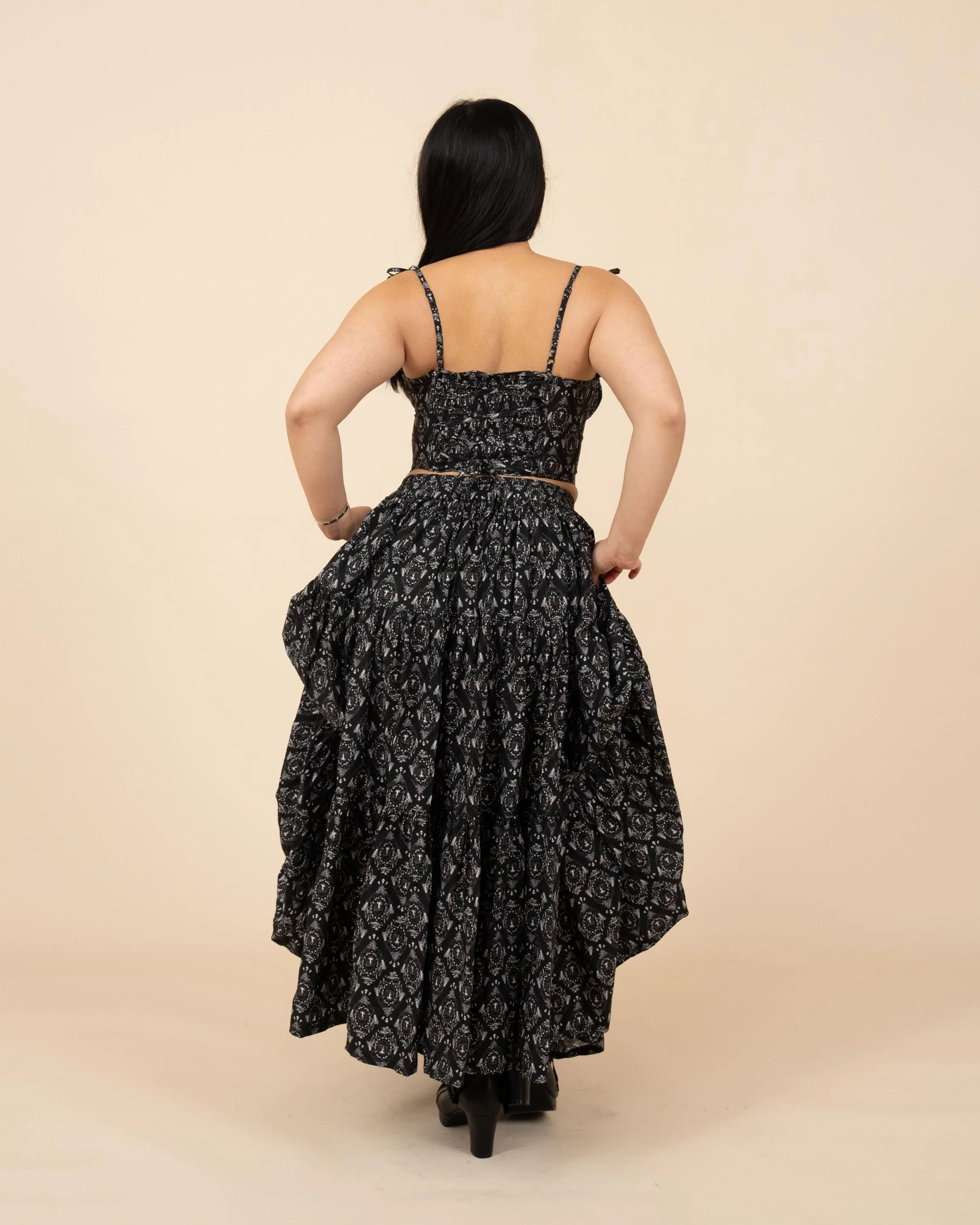 (Pre-Order) Black Damask Mushroom Top (ESD April 5th-11th) - Image 9