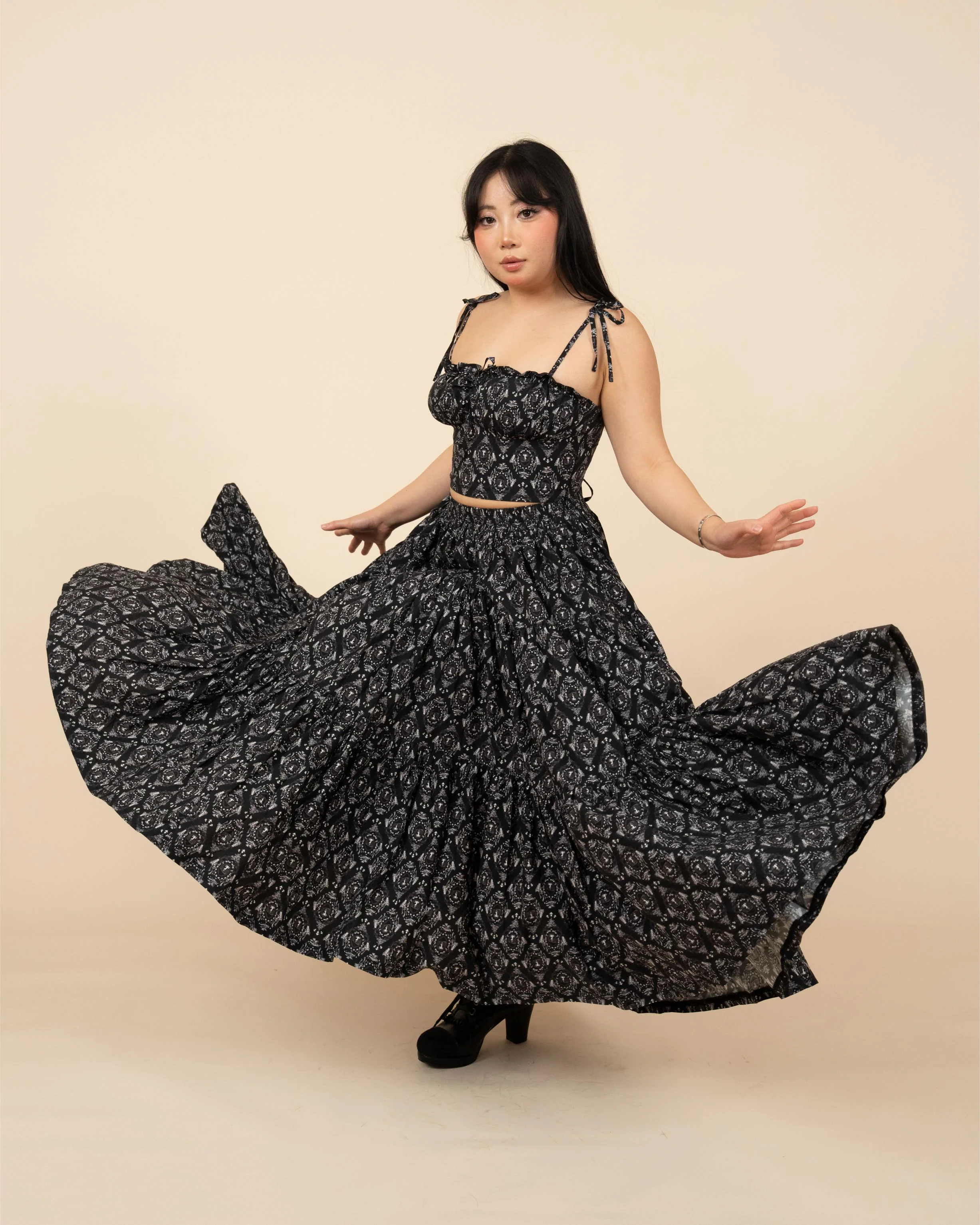 (Pre-Order) Black Damask Mushroom Top (ESD April 5th-11th) - Image 11