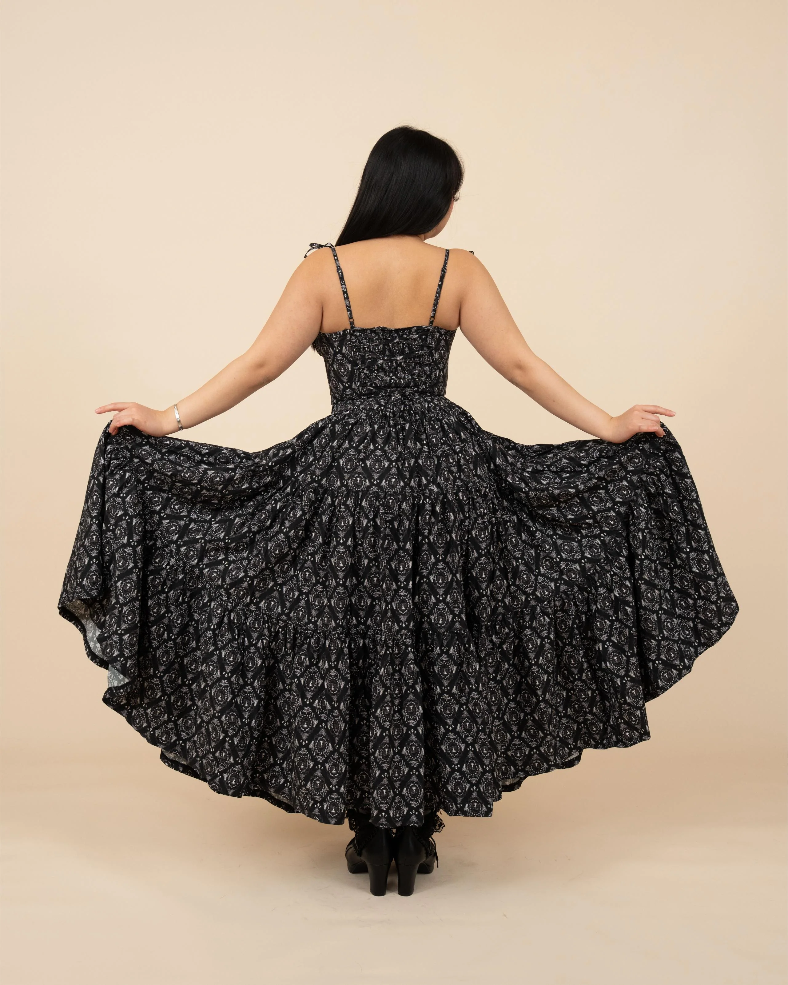 (Pre-Order) Black Damask Mushroom Top (ESD April 5th-11th) - Image 8