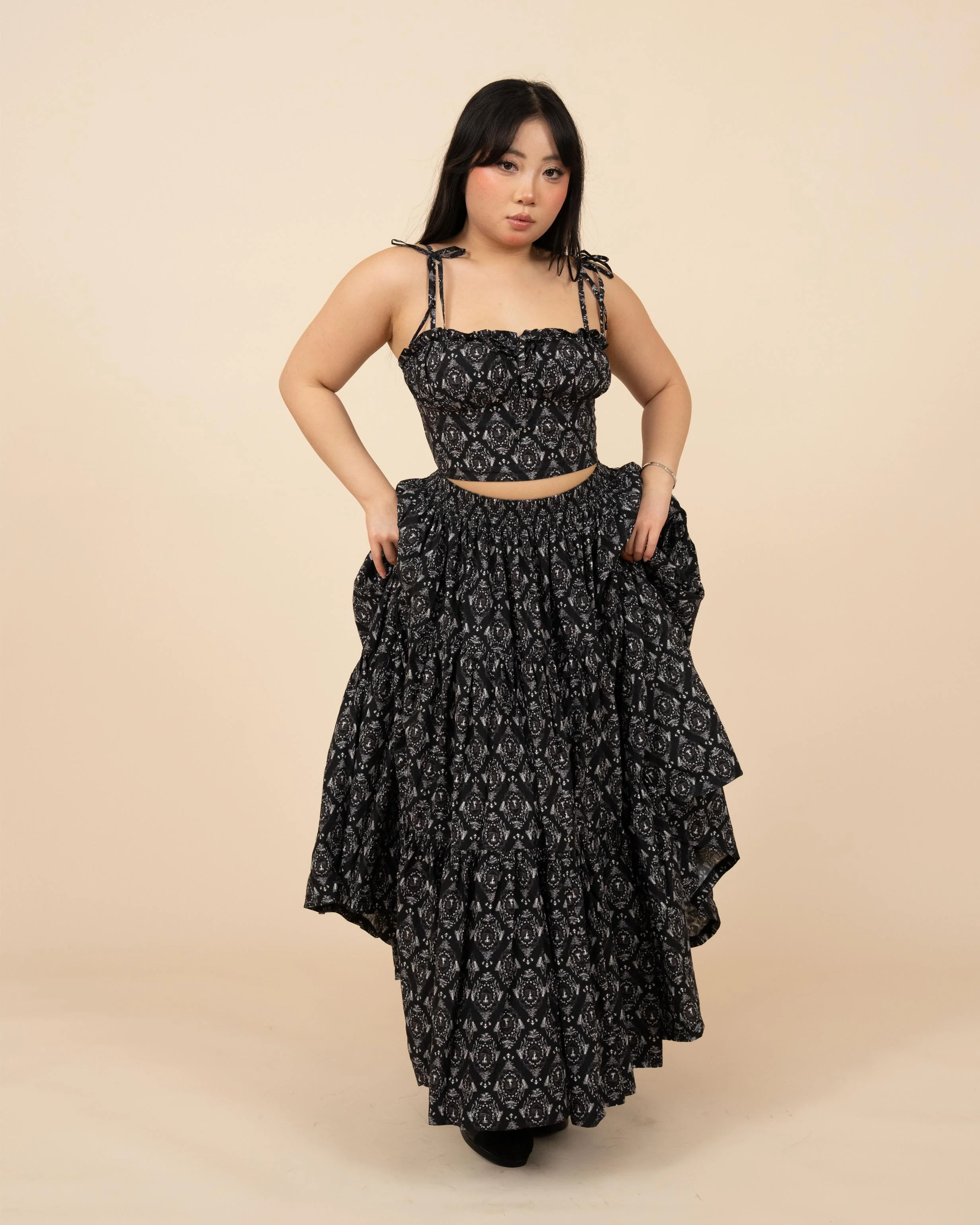 (Pre-Order) Black Damask Mushroom Top (ESD April 5th-11th) - Image 14