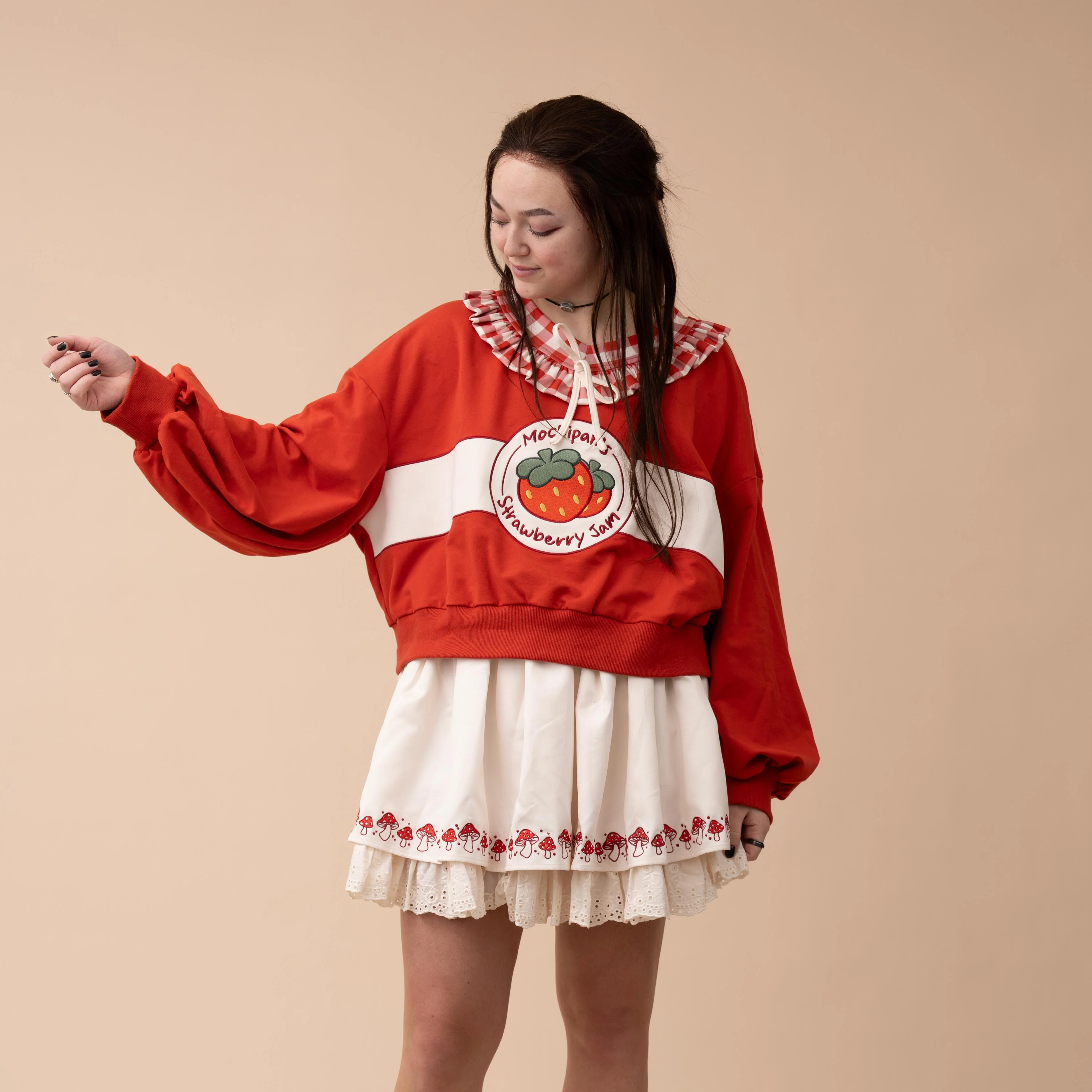 Cropped Strawberry Jam Sweater - Image 4