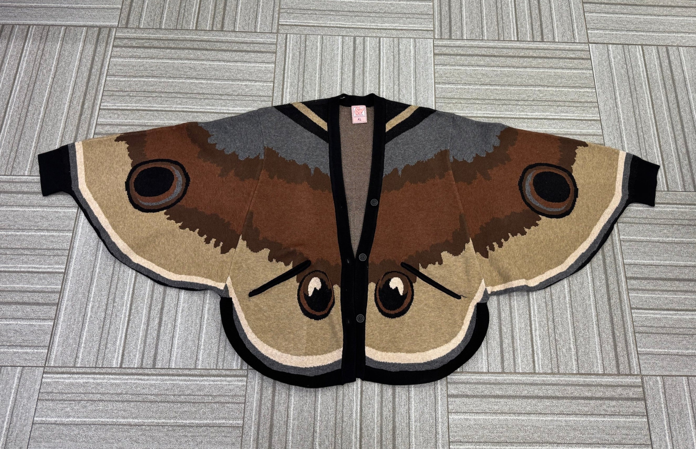 LIMITED EDITION Moth Cardigan (Inverted Colors) - Image 4
