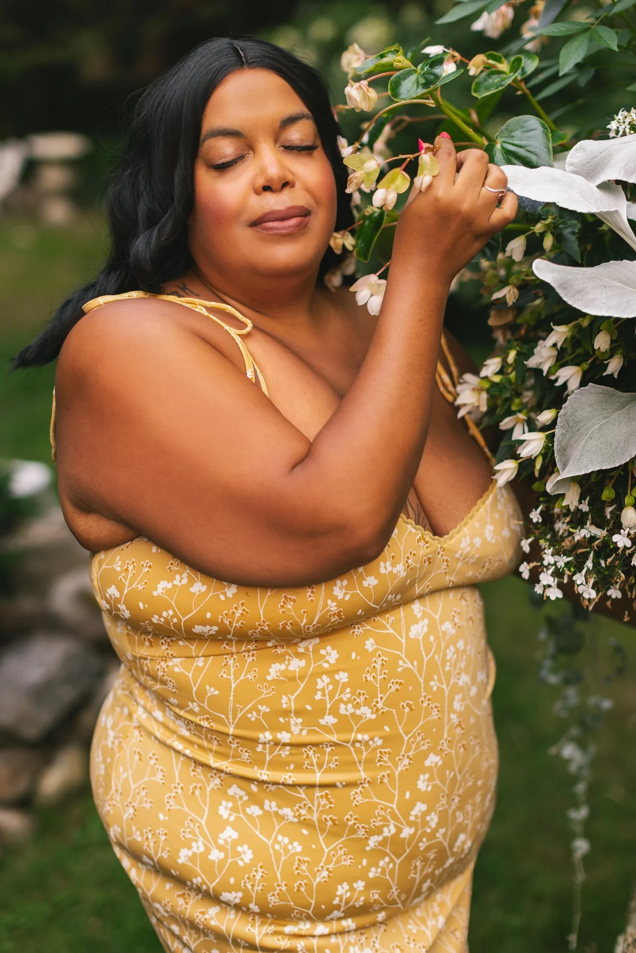 Cottage Bodycon Dress (Mustard) - Image 9