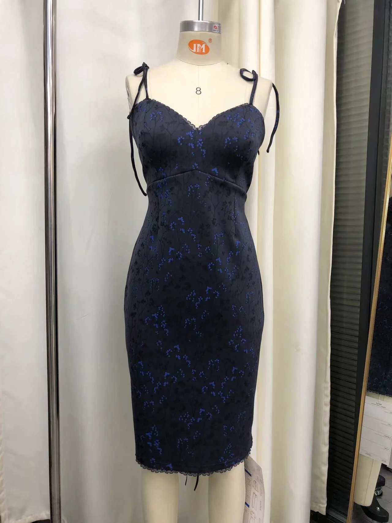 Cottage Bodycon Dress (Navy) - Image 19