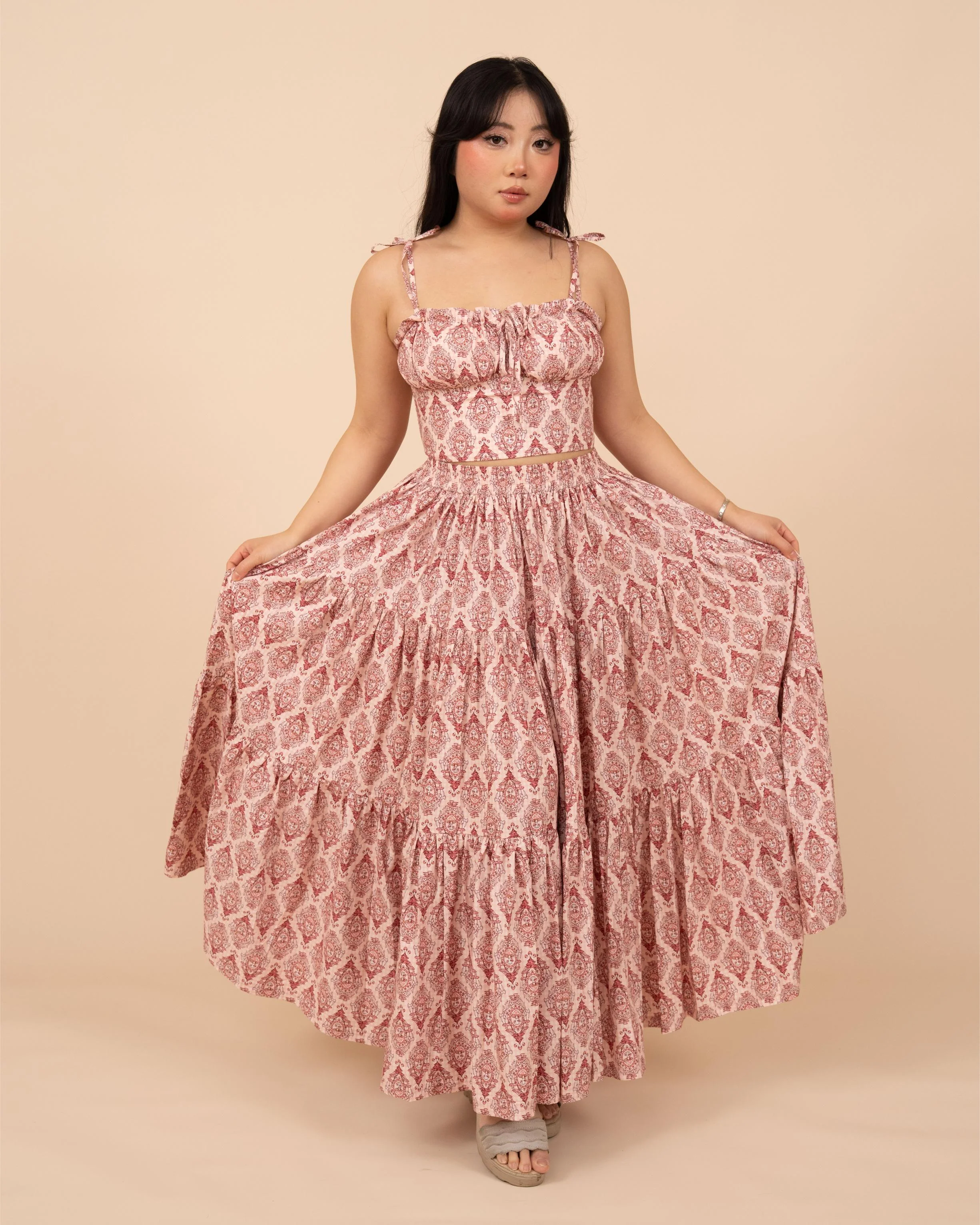 (Pre-Order) Pink Damask Mushroom Top (ESD April 5th-11th) - Image 3