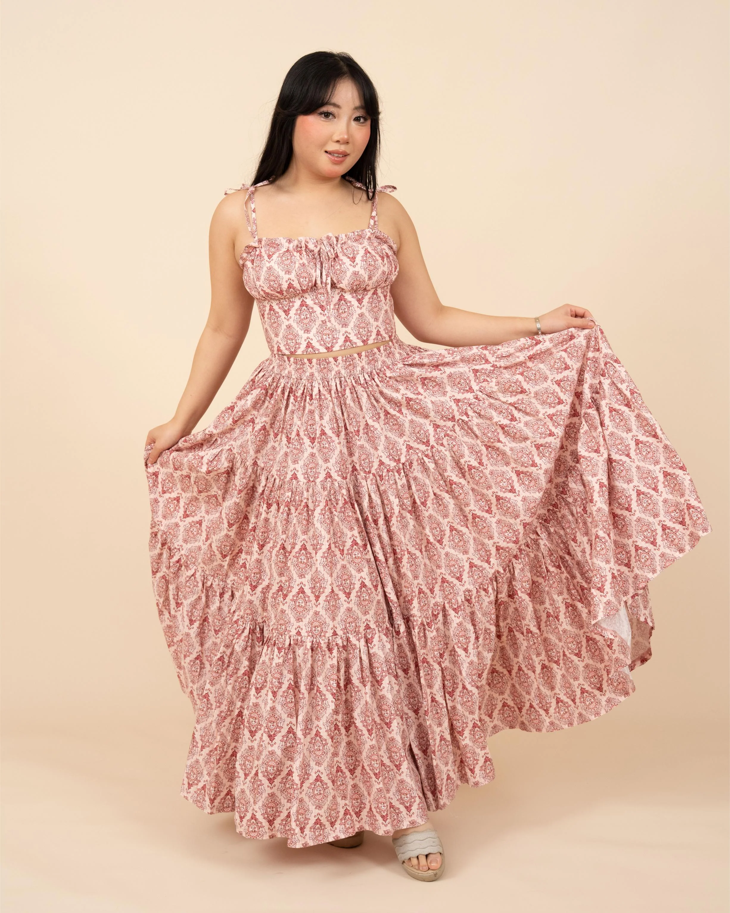 (Pre-Order) Pink Damask Mushroom Top (ESD April 5th-11th) - Image 5