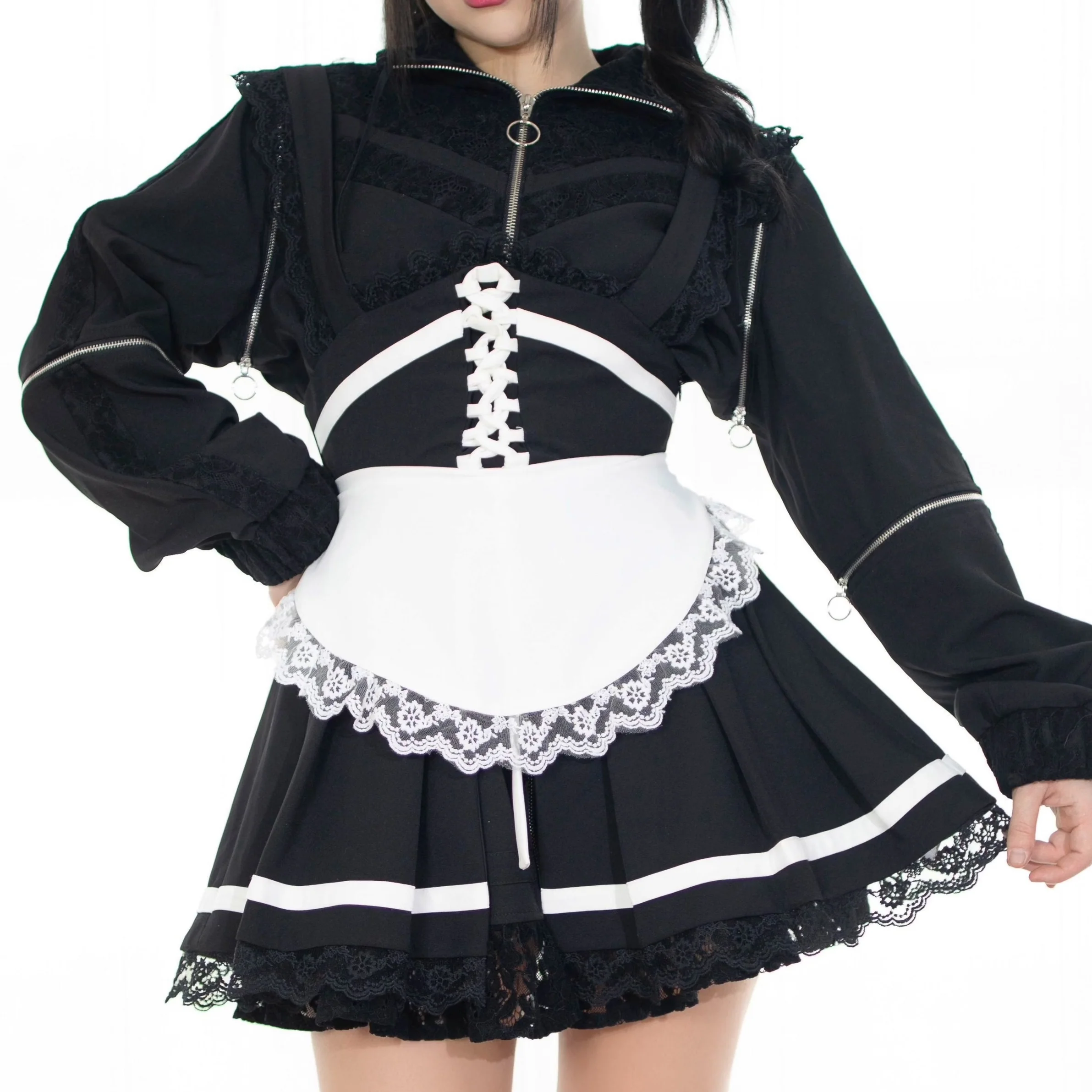 Lacebound Maid Overlay Skirt + Apron - Image 3