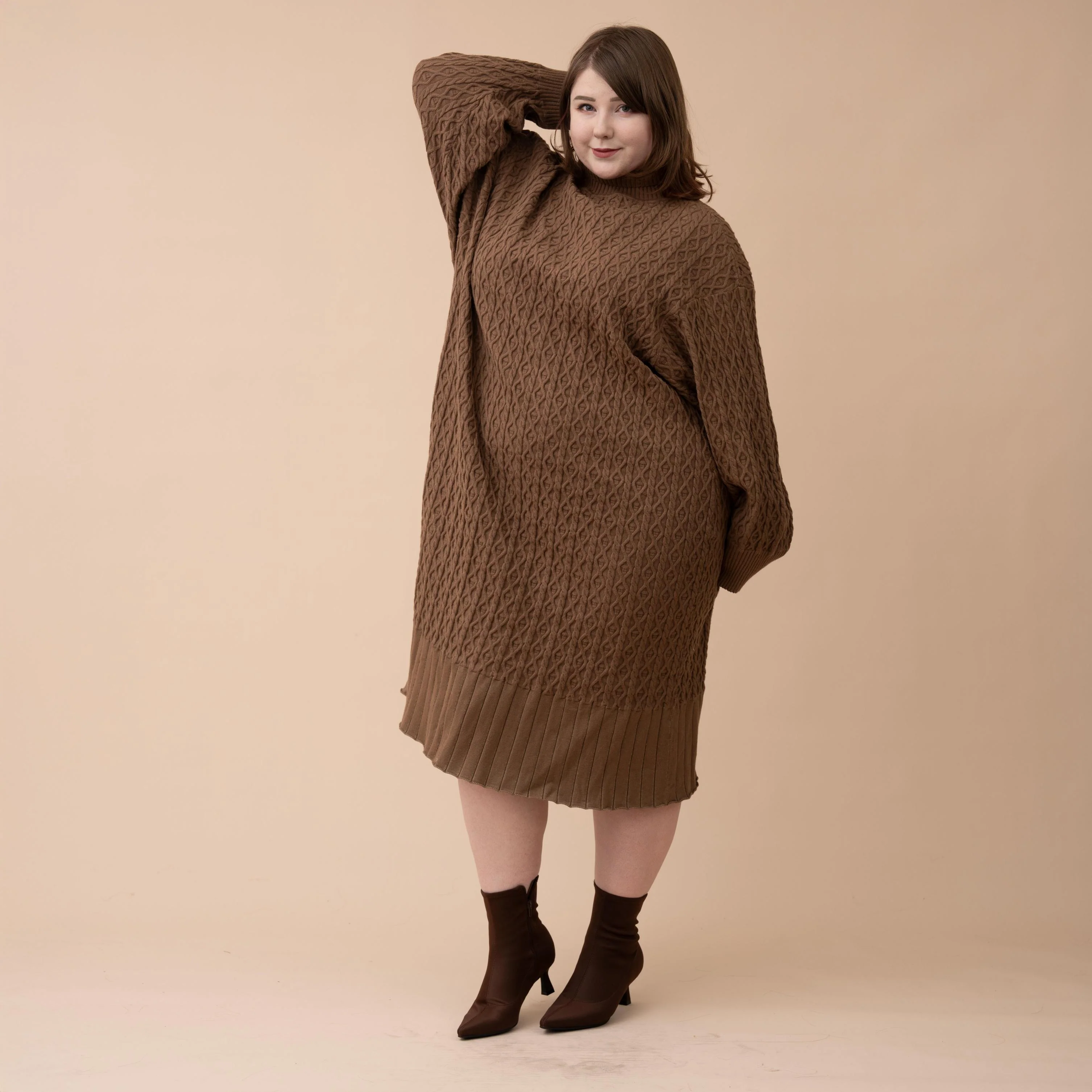 Oversized Knit Sweater Dress - Image 14