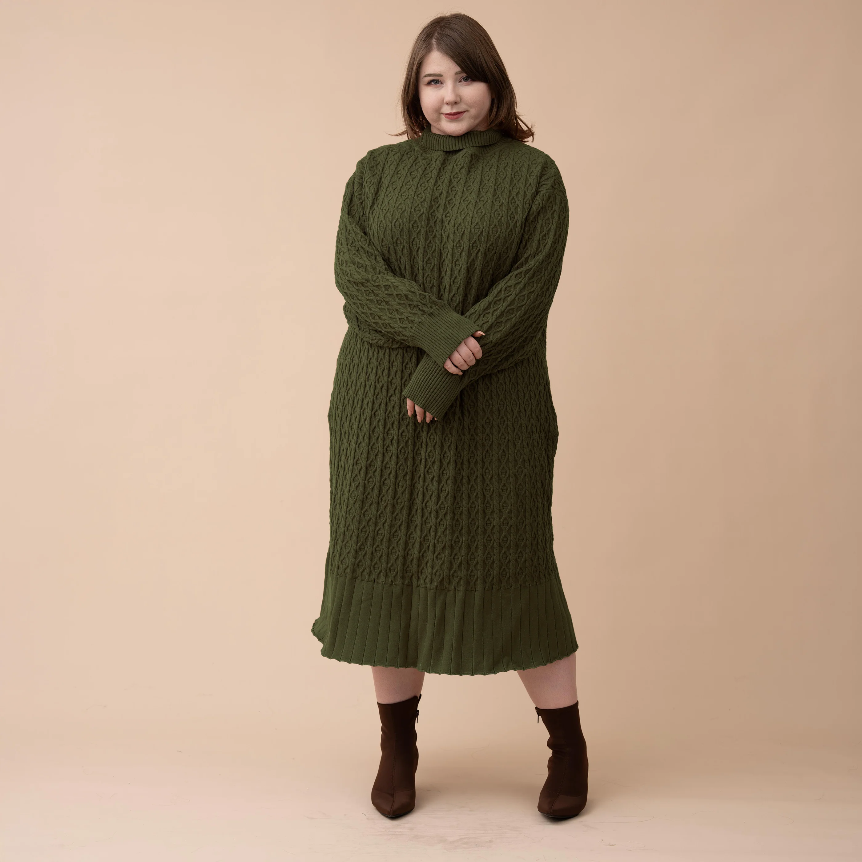 Oversized Knit Sweater Dress - Image 3