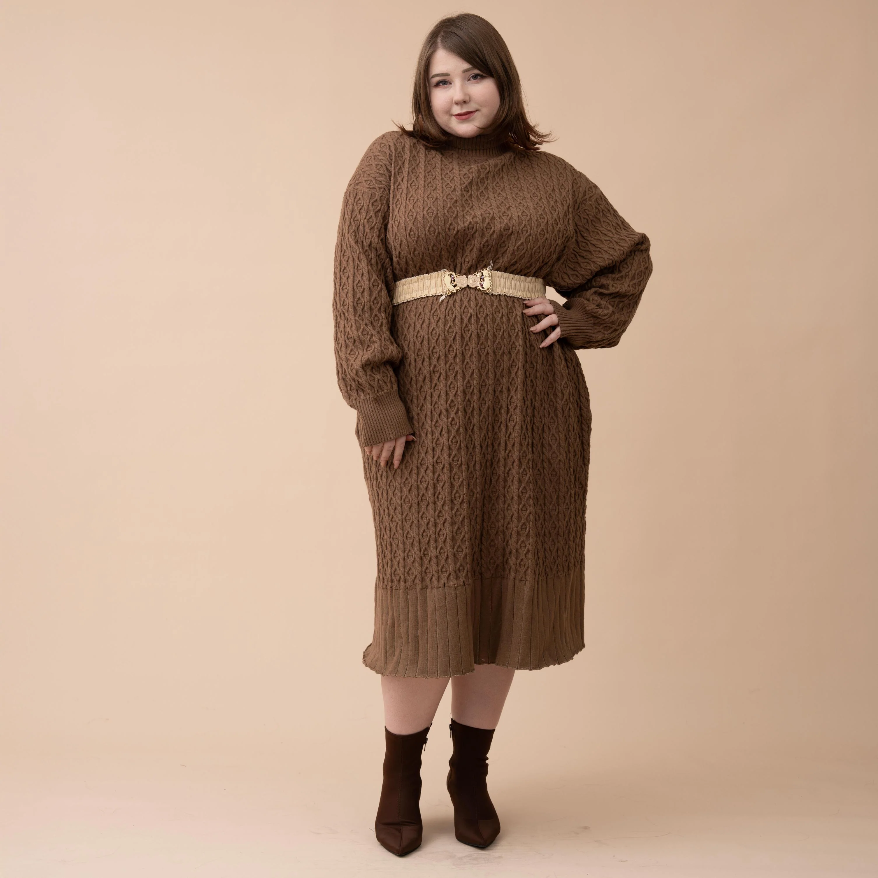 Oversized Knit Sweater Dress - Image 6