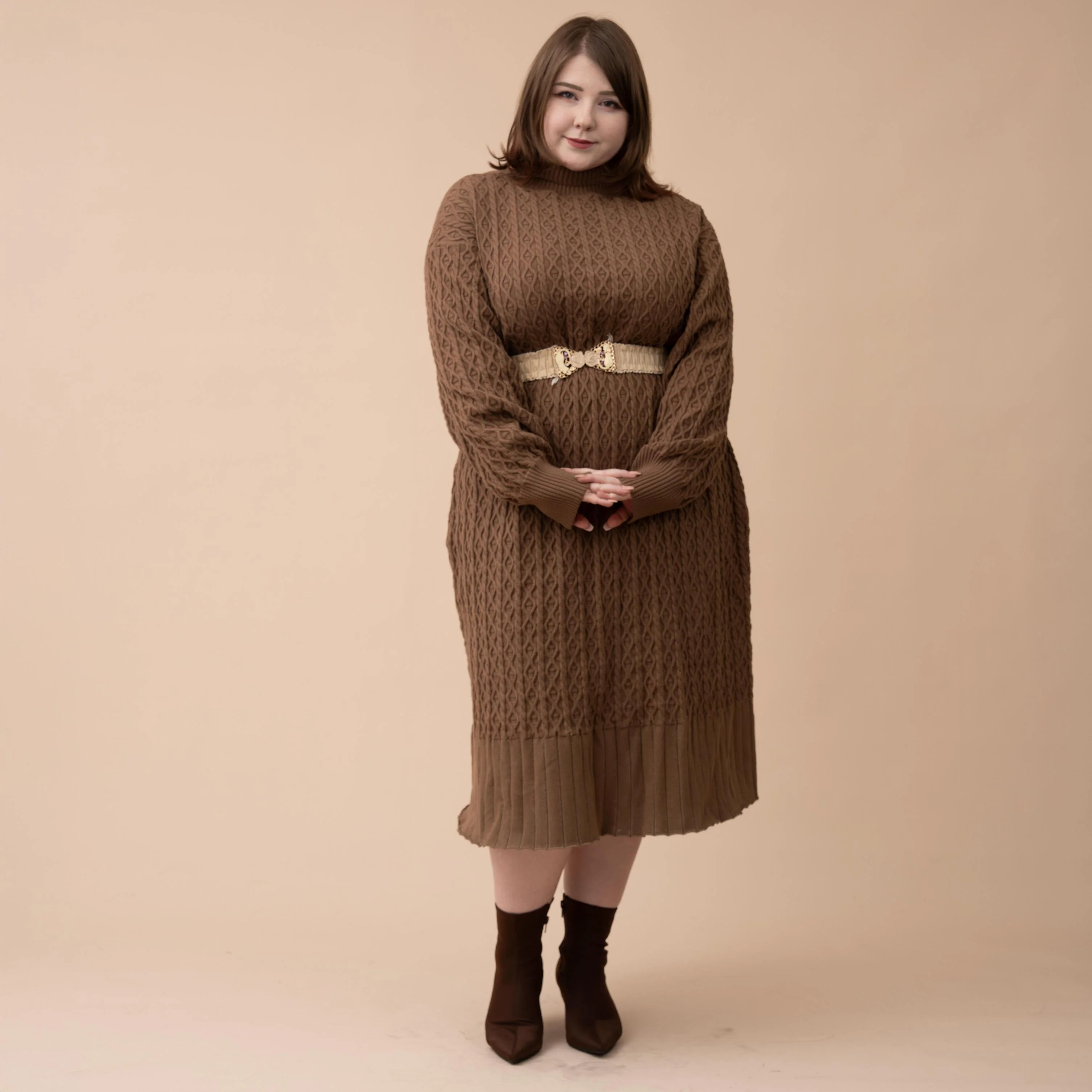 Oversized Knit Sweater Dress - Image 7