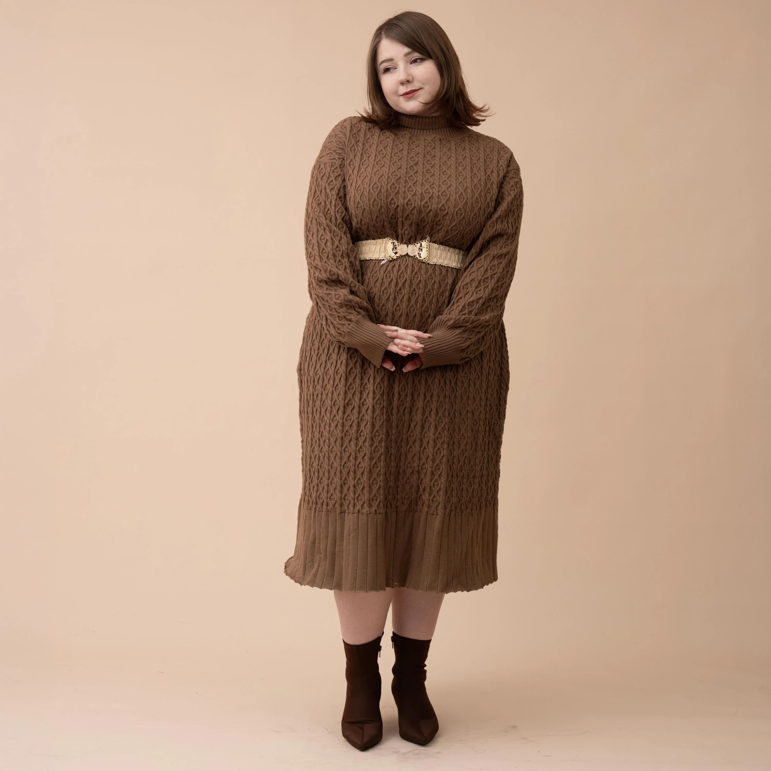 Oversized Knit Sweater Dress - Image 8