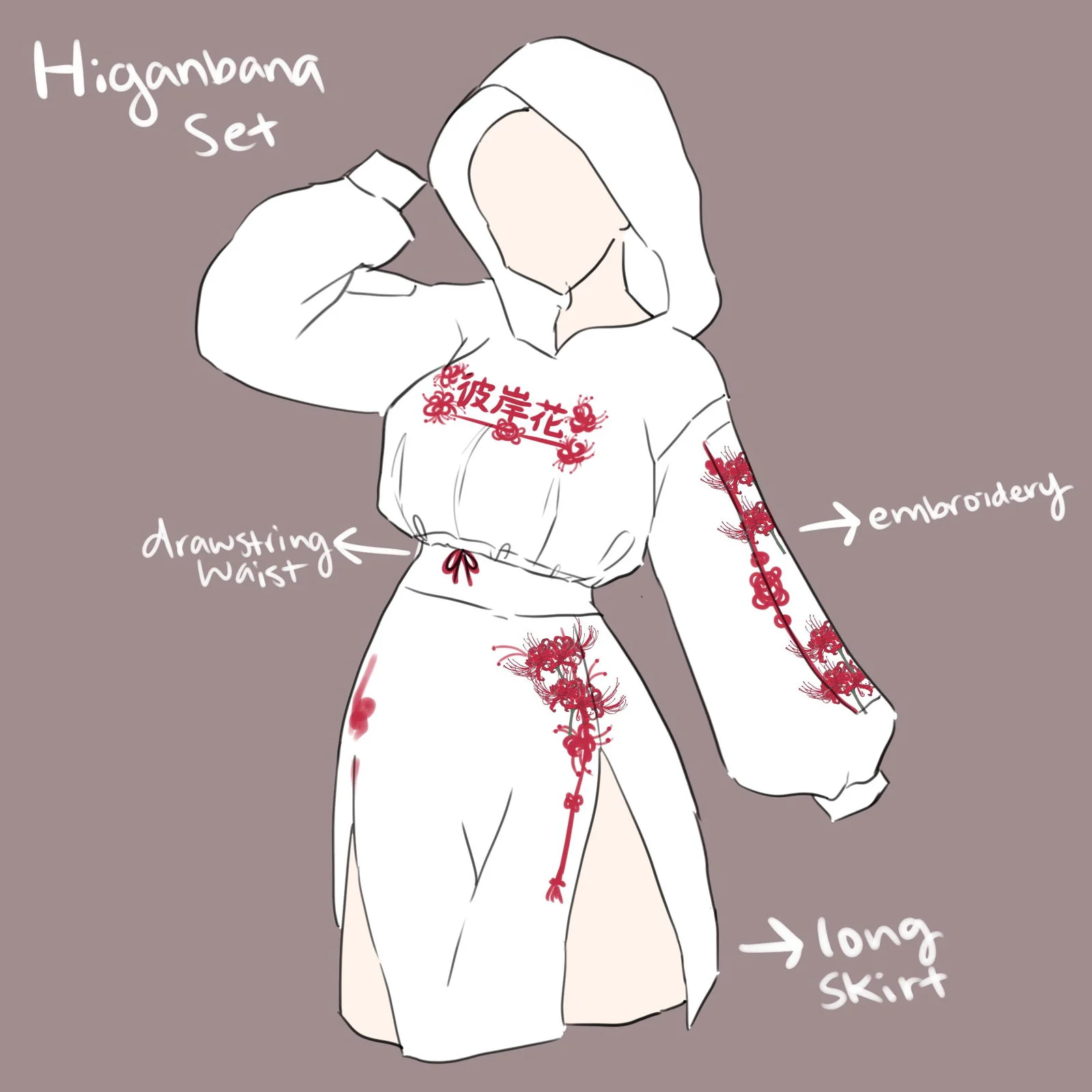 Higanbana (Spider Lily) Hoodie - Image 13