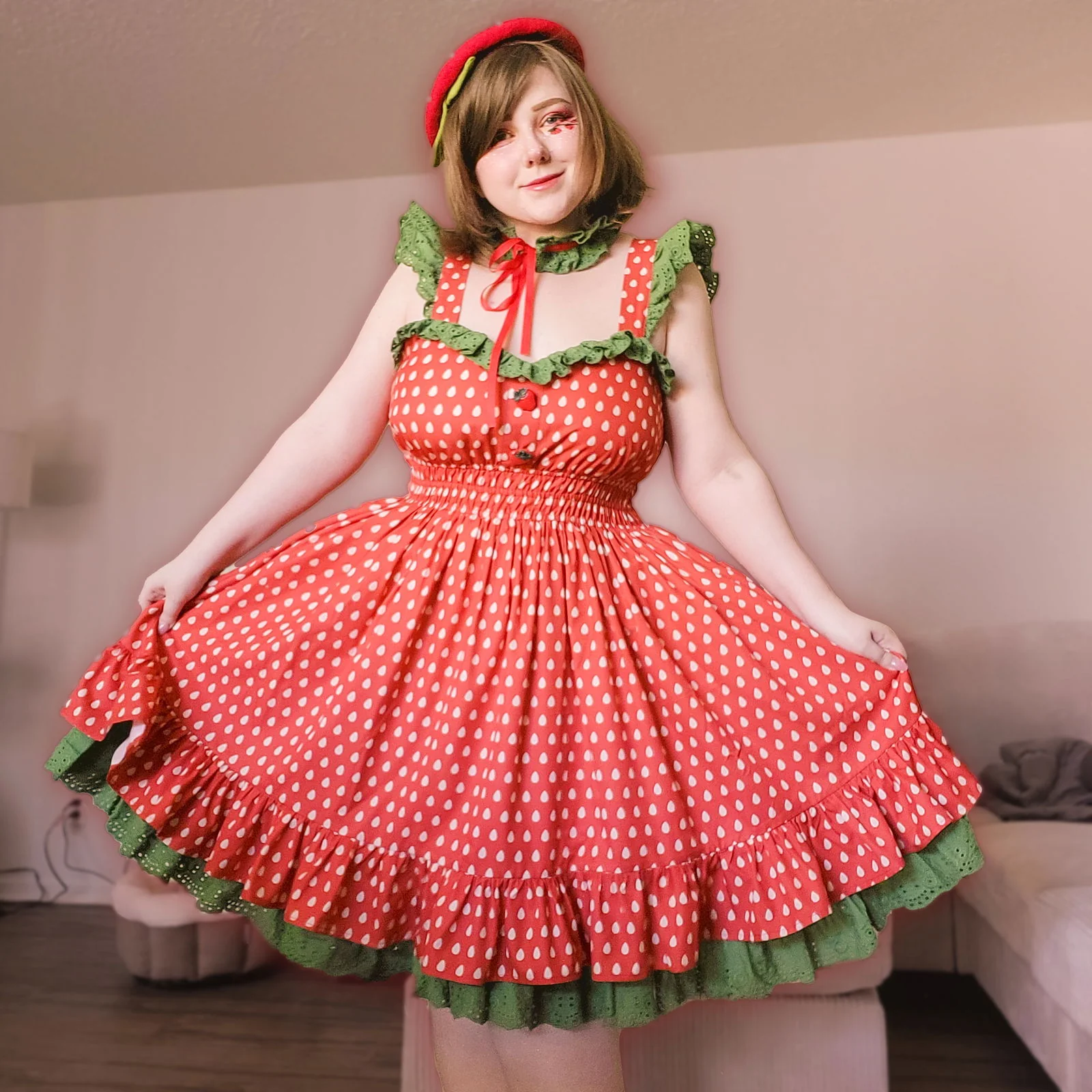 Strawberry Picnic Dress - Image 3