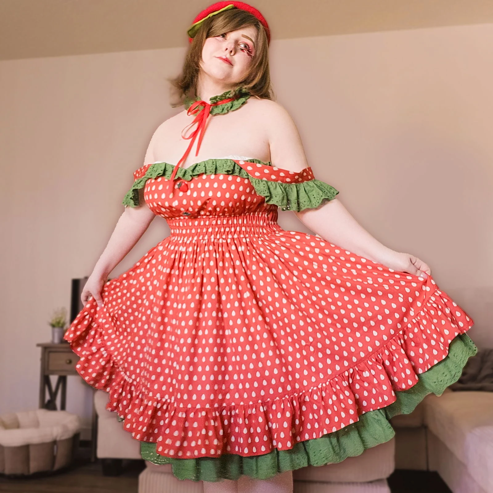 Strawberry Picnic Dress - Image 4