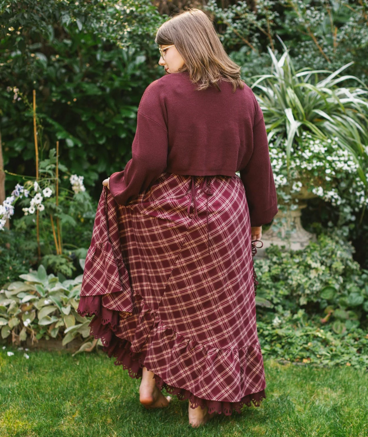 Bordeaux "Shirtless Sleeves" Shrug - Image 4